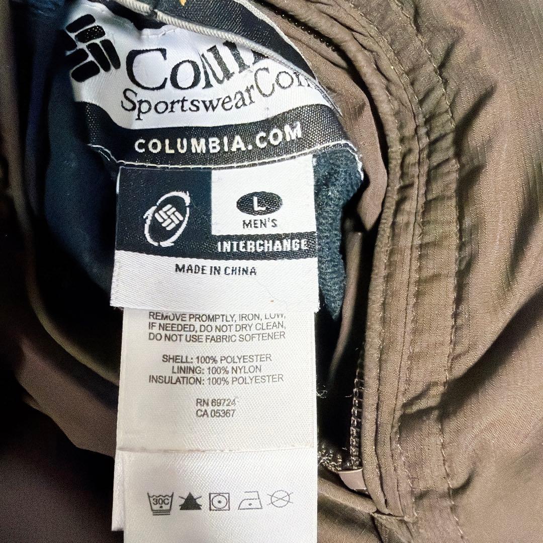 《人気カラー》コロンビア リバーシブルダウン プリマロフト 短丈 ブラウン L