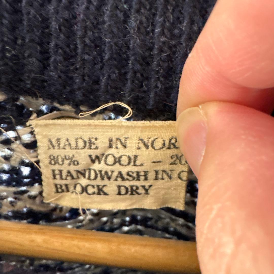 【山田】80s L.L.Bean バーズアイ　ニット　ノルウェー製