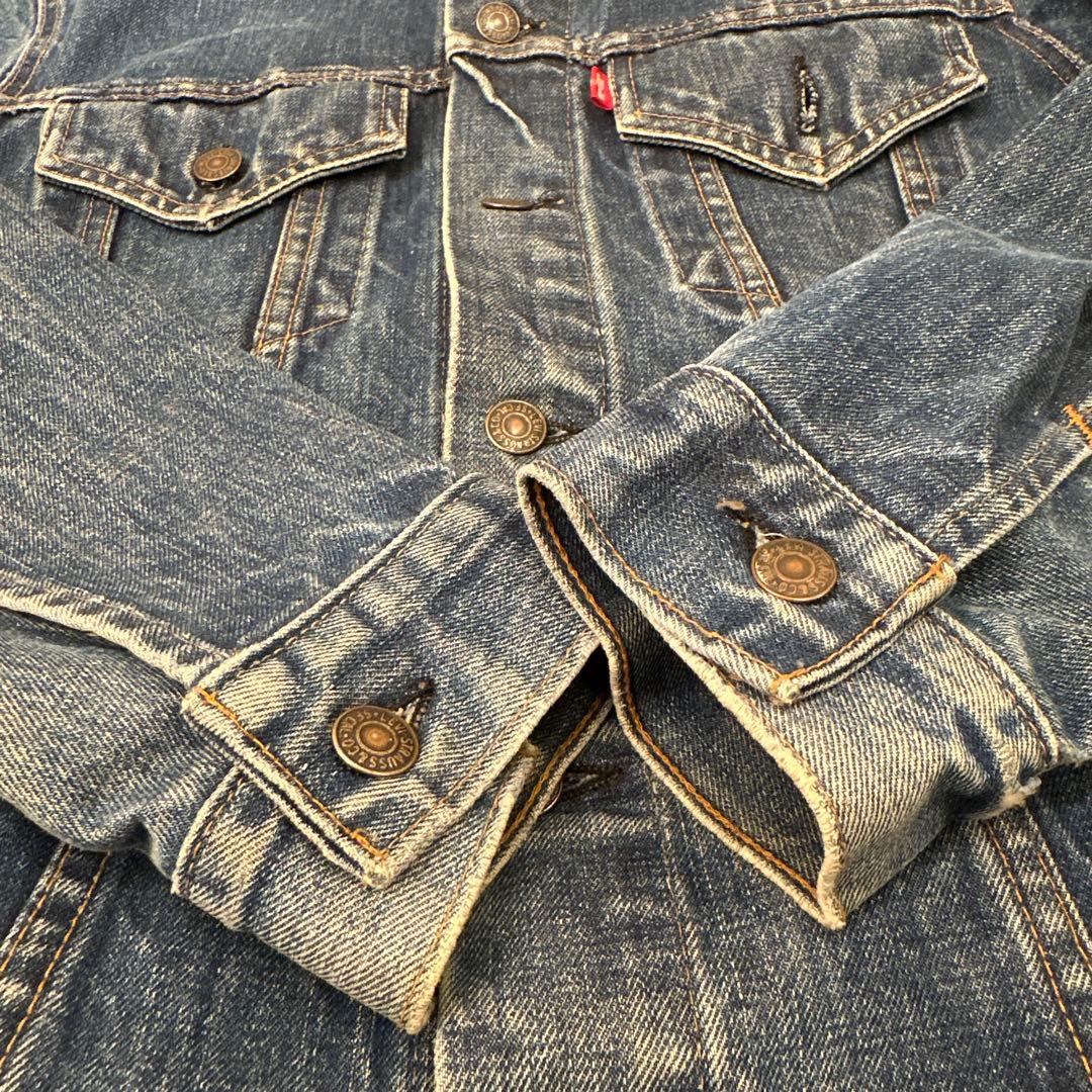 70s リーバイス 70505 デニムジャケット 布ケアタグ 縦落ち 4th