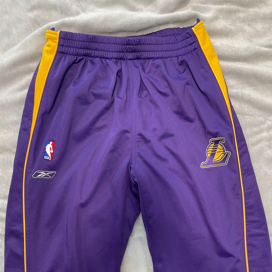 レイカーズ ウォームアップパンツ リーボック NBA パープル イエロー