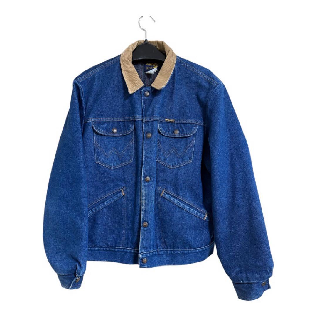 真っ紺 USA製 80s Wrangler 74220 デニムジャケット 馬タグ - メルカリ