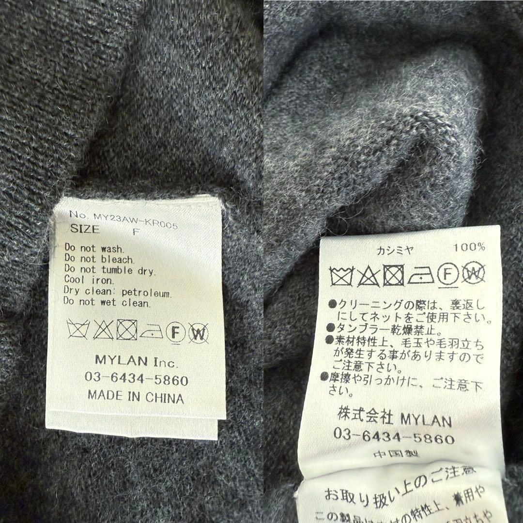 即完売品 マイラン カシミヤ100% ポンチョ 人気色グレー 着痩せ効果抜群