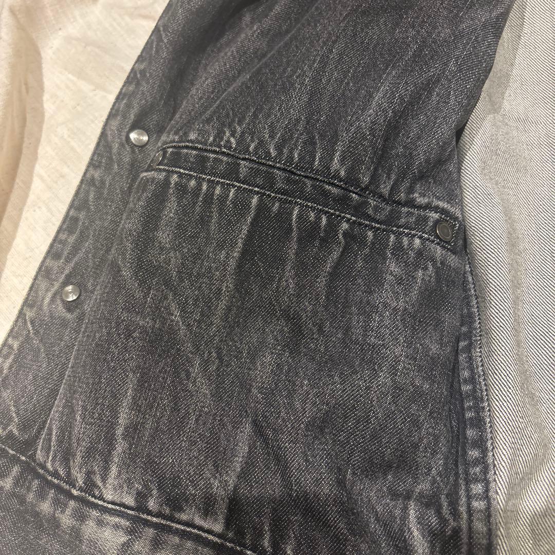 イヴサンローラン リヴゴーシュ ダメージ加工デニムジャケット
