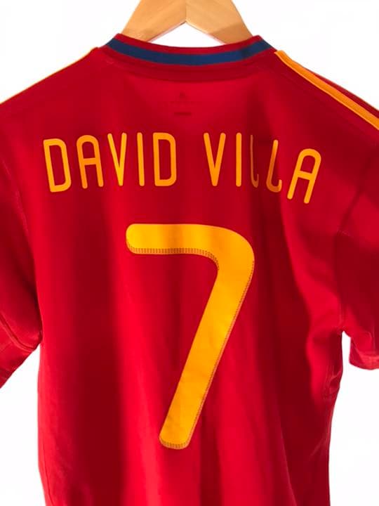 正規品 adidas スペイン代表「7」ダビド・ビジャ 半袖 M ユニフォーム