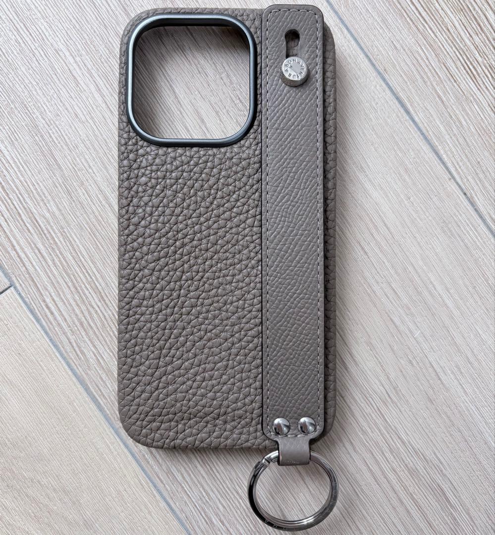 BONAVENTURA ボナベンチュラ iPhone15proケース＋ストラップ BONAVENTUR iPhone15Plus/ProMaxスナップボタンミラーポーチ