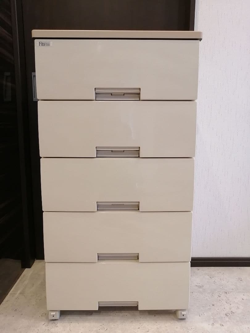 フィッツプラス 5段プラスチックラック キャスター付き Fits チェスト フィッツプラス 5段 幅55×奥行41×高さ105cm F5505