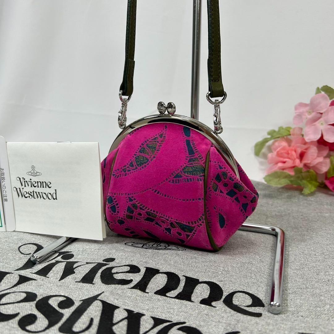 【未使用級】ヴィヴィアンウエストウッド ショルダーバッグ がま口 レザー オーブ Vivienne Westwood（ヴィヴィアンウエストウッド） ショルダーバッグ