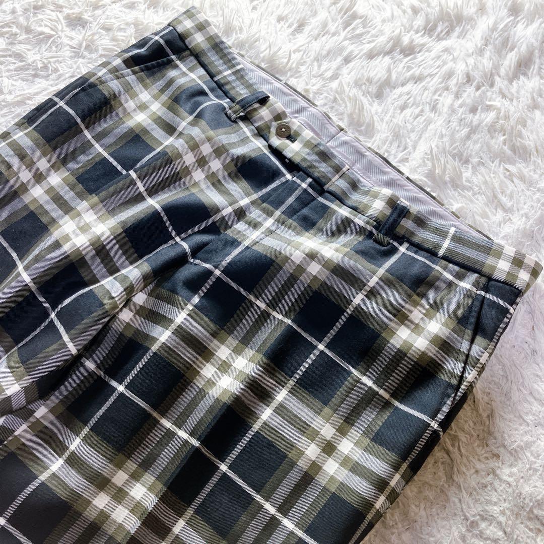 バーバリーゴルフ 良品 日本製 ノバチェック ストレッチ パンツ