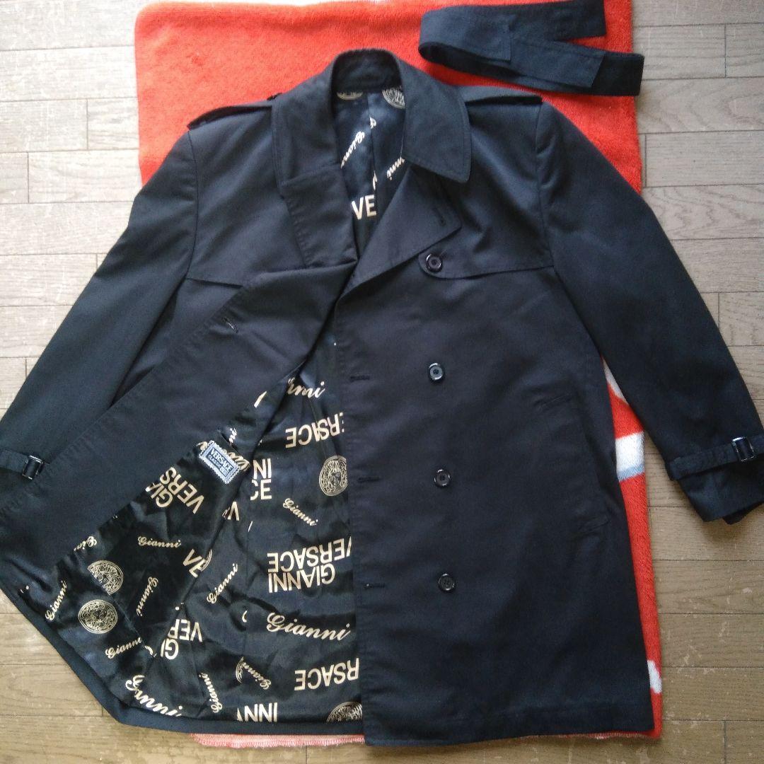 超レア☆VERSACE CLASSIC V2☆ダブル チェスターコート 黒 L
