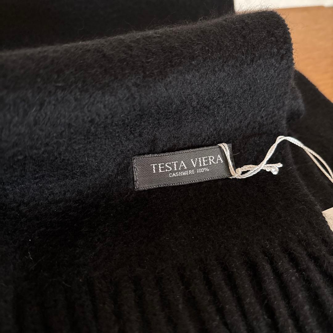 新品◇TESTA VIERA◇日本製 深喜毛織 カシミヤ100%マフラー 黒 - メルカリ