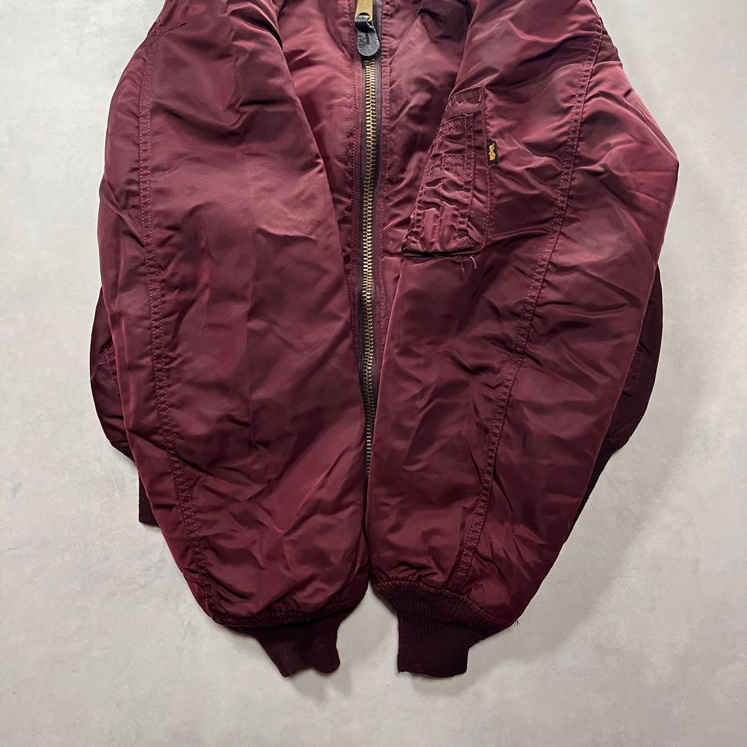 80s アルファインダストリーズ MA-1 usa 黒タグ ワインレッド 90s