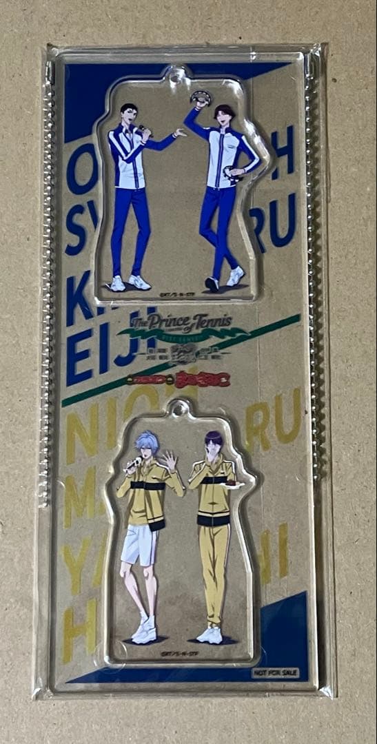 テニスの王子様 まねきねこコラボ ダブルスキーホルダー（大石＆菊丸、仁王＆柳生） まねきねこ：「テニスの王子様 BEST GAMES !! 乾・海堂 vs 宍戸・鳳