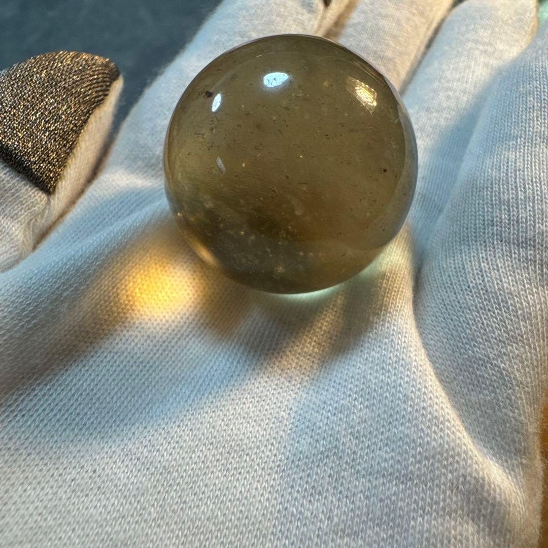 リビアングラス スフィア 貫通穴なし 隕石