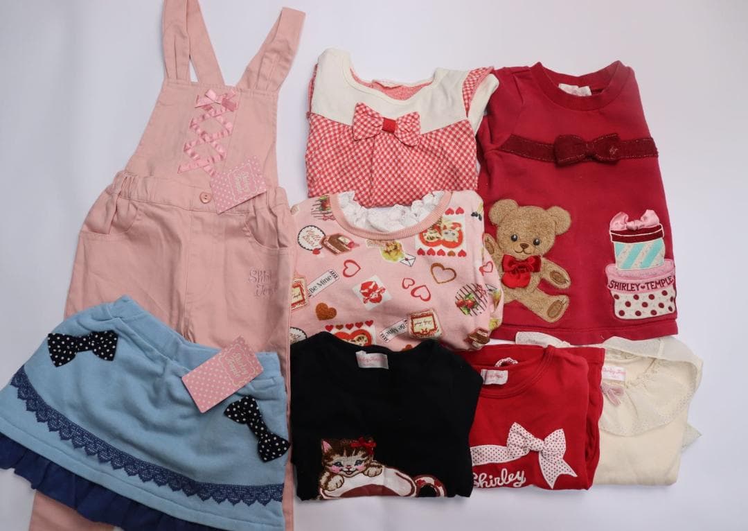 シャーリーテンプル 新品2点入 100 まとめ売り くま ねこ 8点おまとめ ♡New Arrival News♡こねこ＆メロディープリントシリーズ発売の