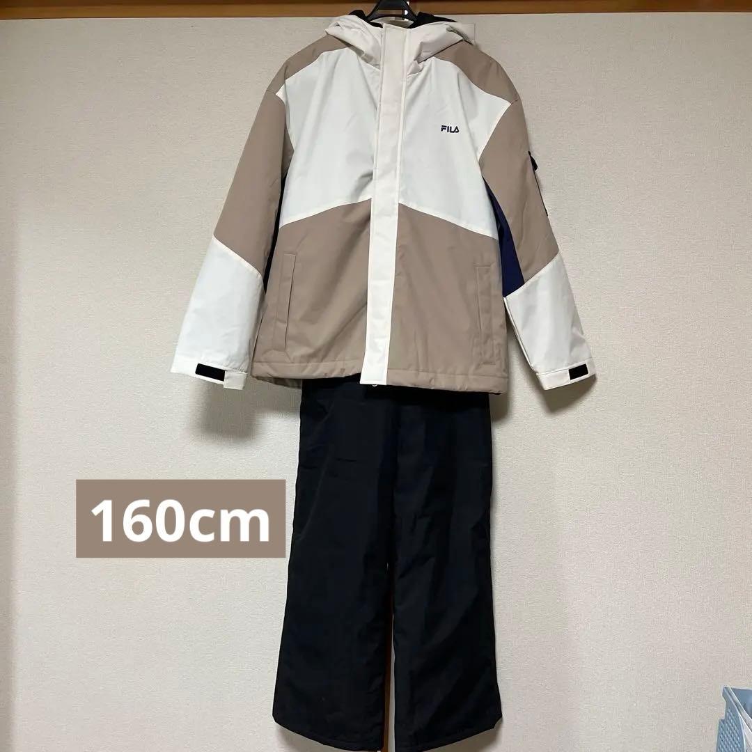 FILA 子ども用スキーウェア ベージュ/ホワイト Chortie（ショーティ） フィラ fila キッズ ジュニア 130 140 150 160