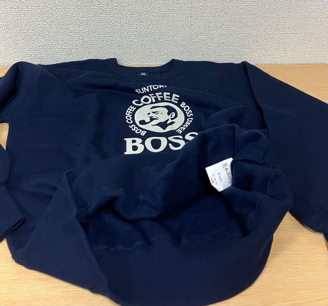 SUNTORY BOSS トレーナー ネイビー Lサイズ - メルカリ