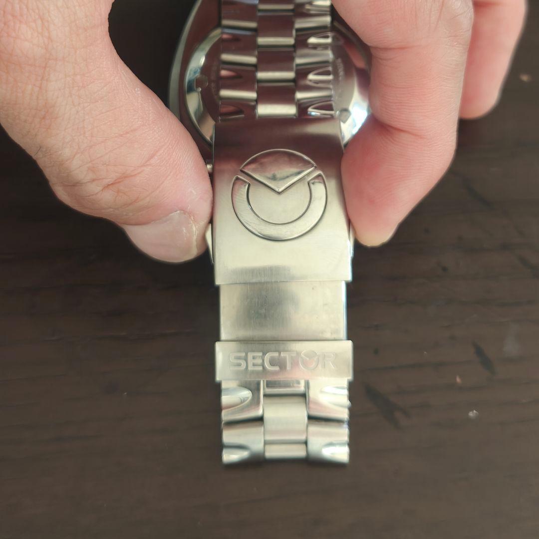 激レア/美品】SECTOR 600 アナデジ サファイアガラス リューズガード