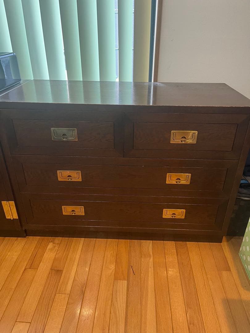 カリモク　ドマーニ　ダークブラウン木製4段タンス 楽天市場】【中古】☆事前問合せ必須☆ チェスト カリモク家具