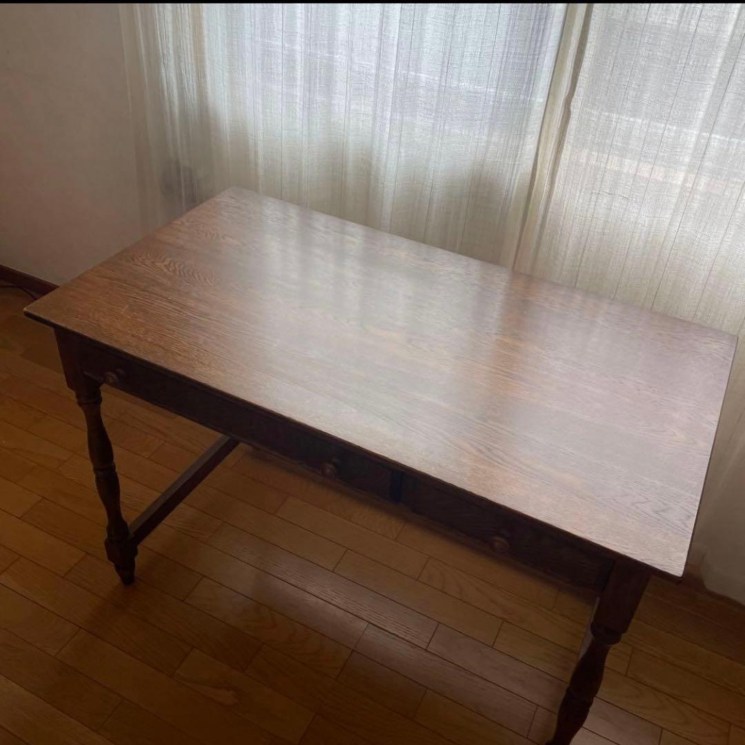 美品】葉山ガーデン 葉山家具 ナラ材 一枚板 学習机 デスク