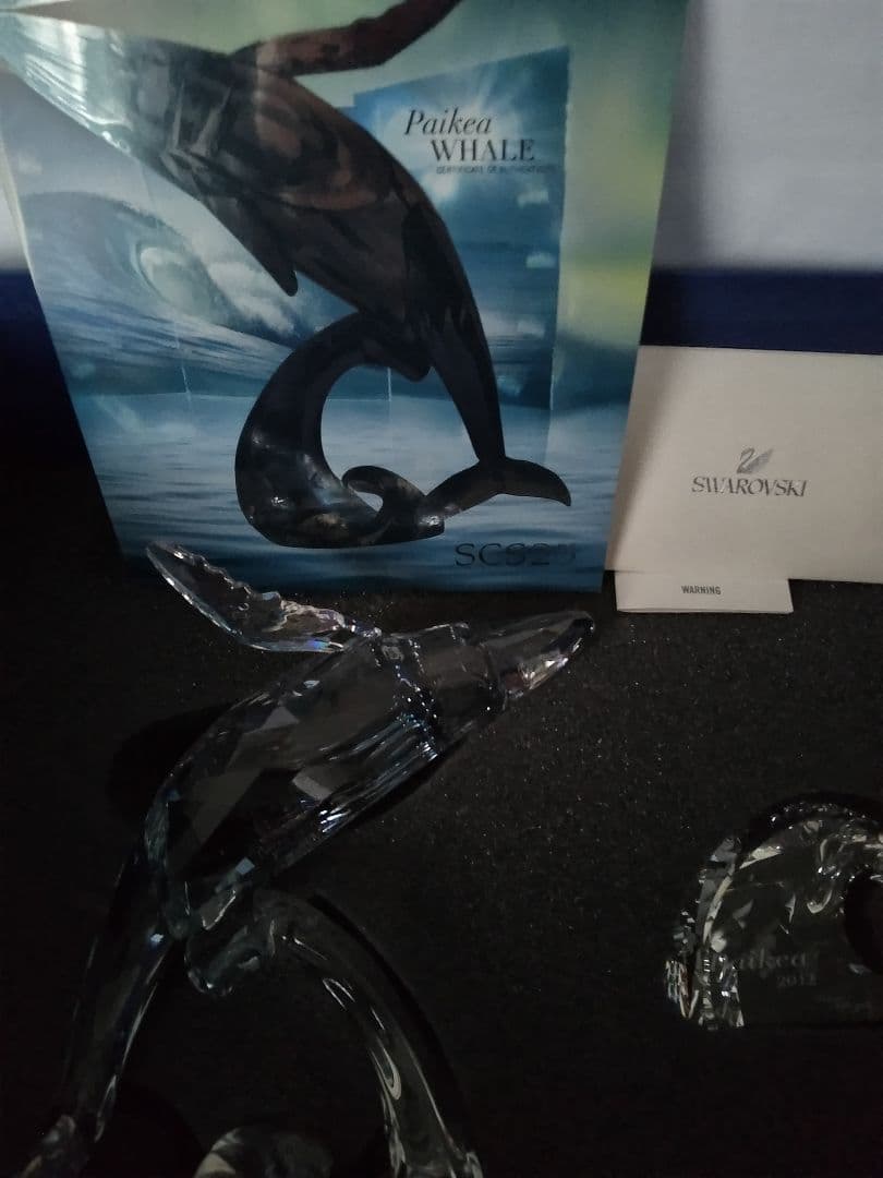 スワロフスキー置物レアー、限定品、【SCS会員限定ザトウクジラ