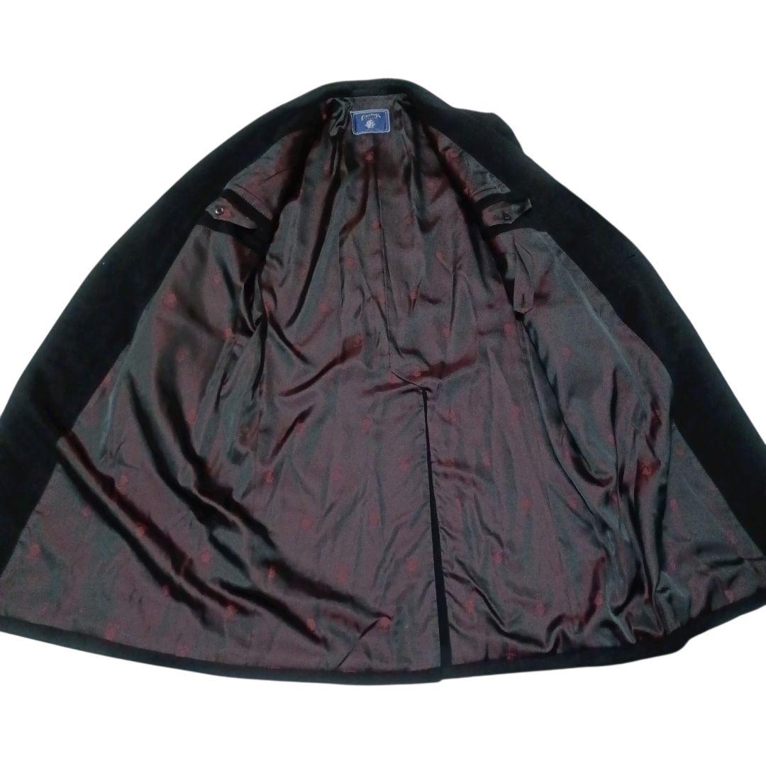 最高級✨銀座英國屋 英国カシミヤ100% ダブル ステンカラーコート L 黒