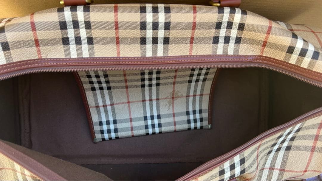 BURBERRY バーバリー ボストンバッグ ノバチェック シャドーホース 旅行