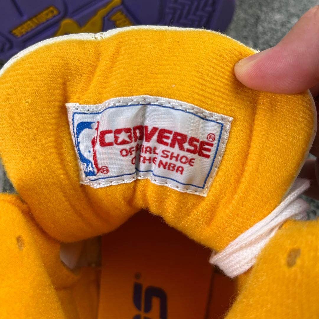 デッドストック コンバース レイカーズ バスケットシューズ - メルカリ