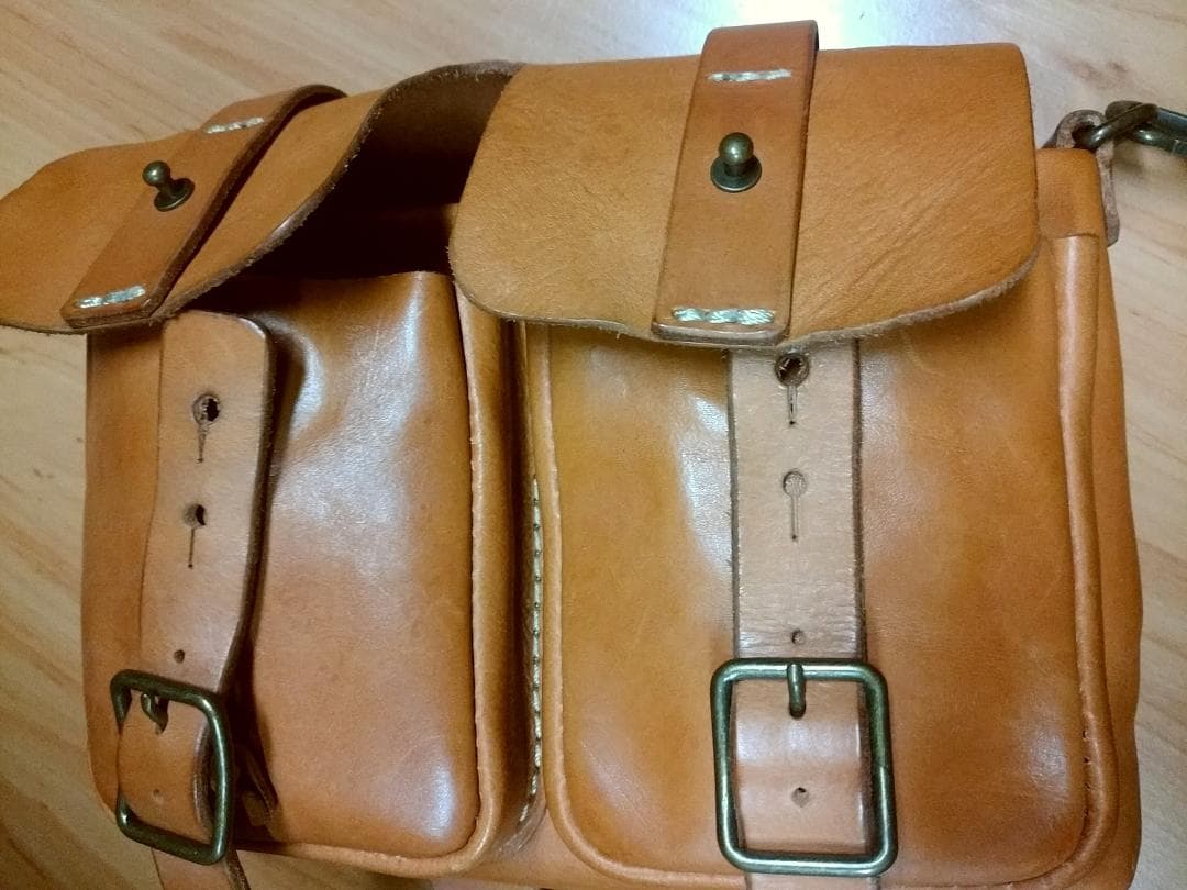 HERZ ヘルツ ヒコーキのりショルダーバッグ 牛革 定価48,400円 日本製