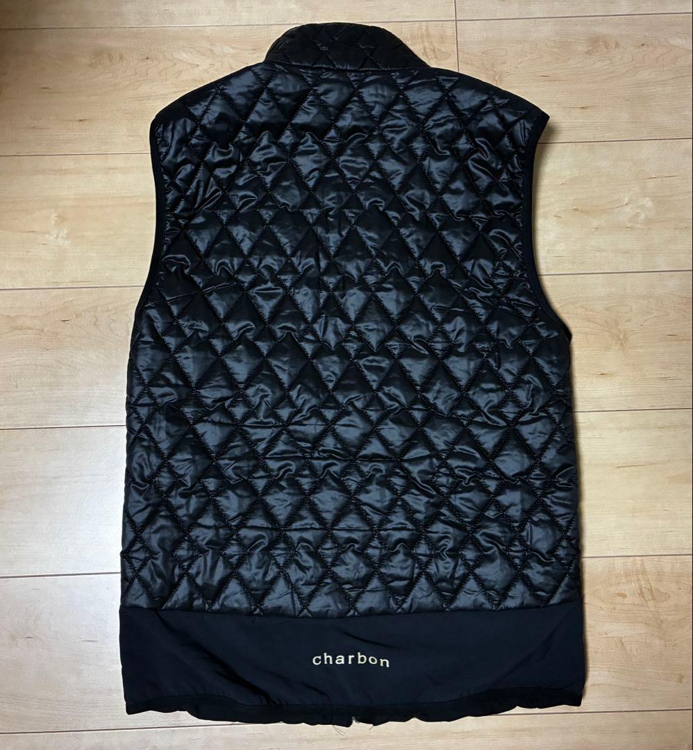 charbon LIMONTA CHAMBRAY NYLON PUFF VEST