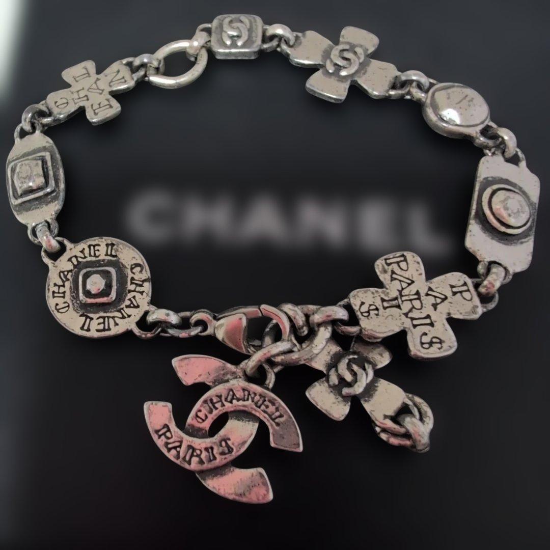 CHANEL ヴィンテージ ブレスレットココマークチャーム付き 中古・古着通販】CHANEL (シャネル) ココマーク コインチャーム