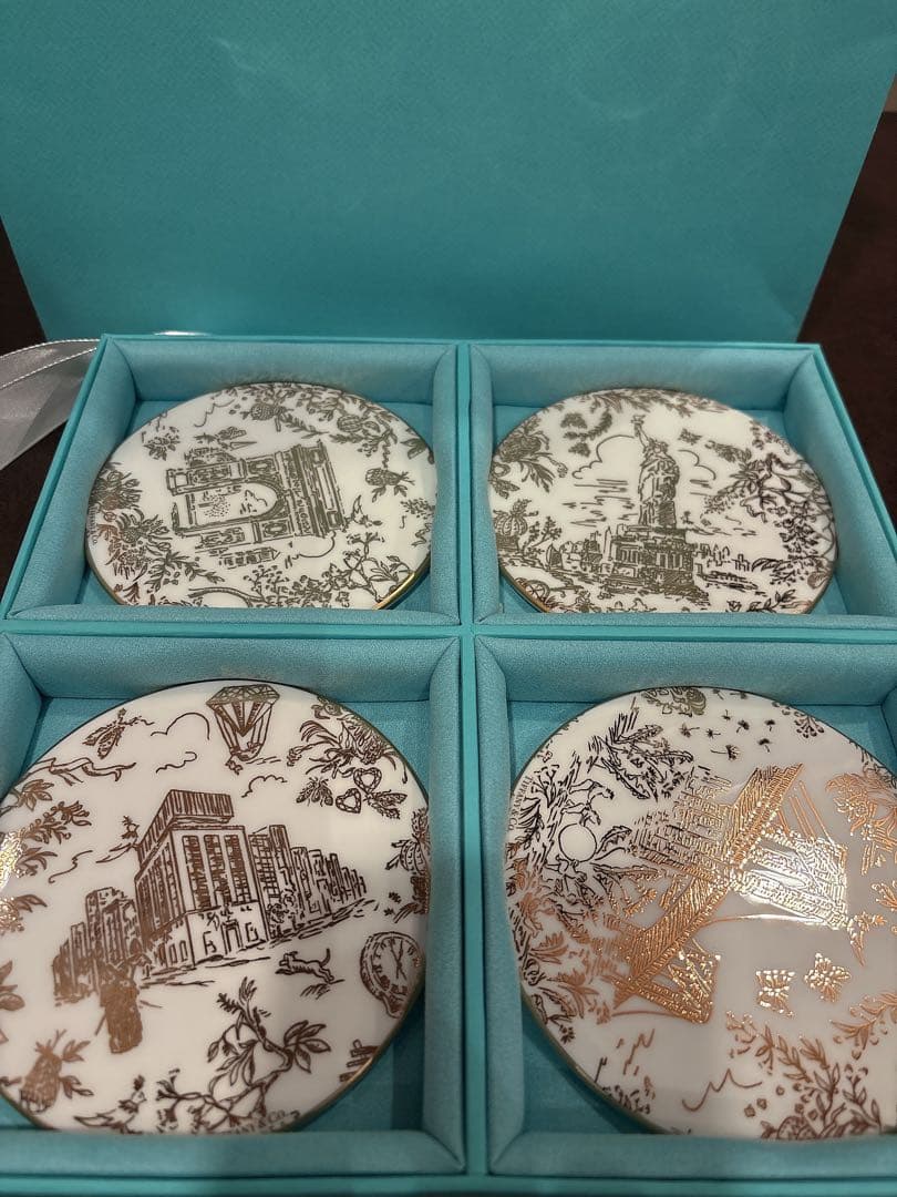 Tiffany & Co. コースター4枚セット 送料 無料