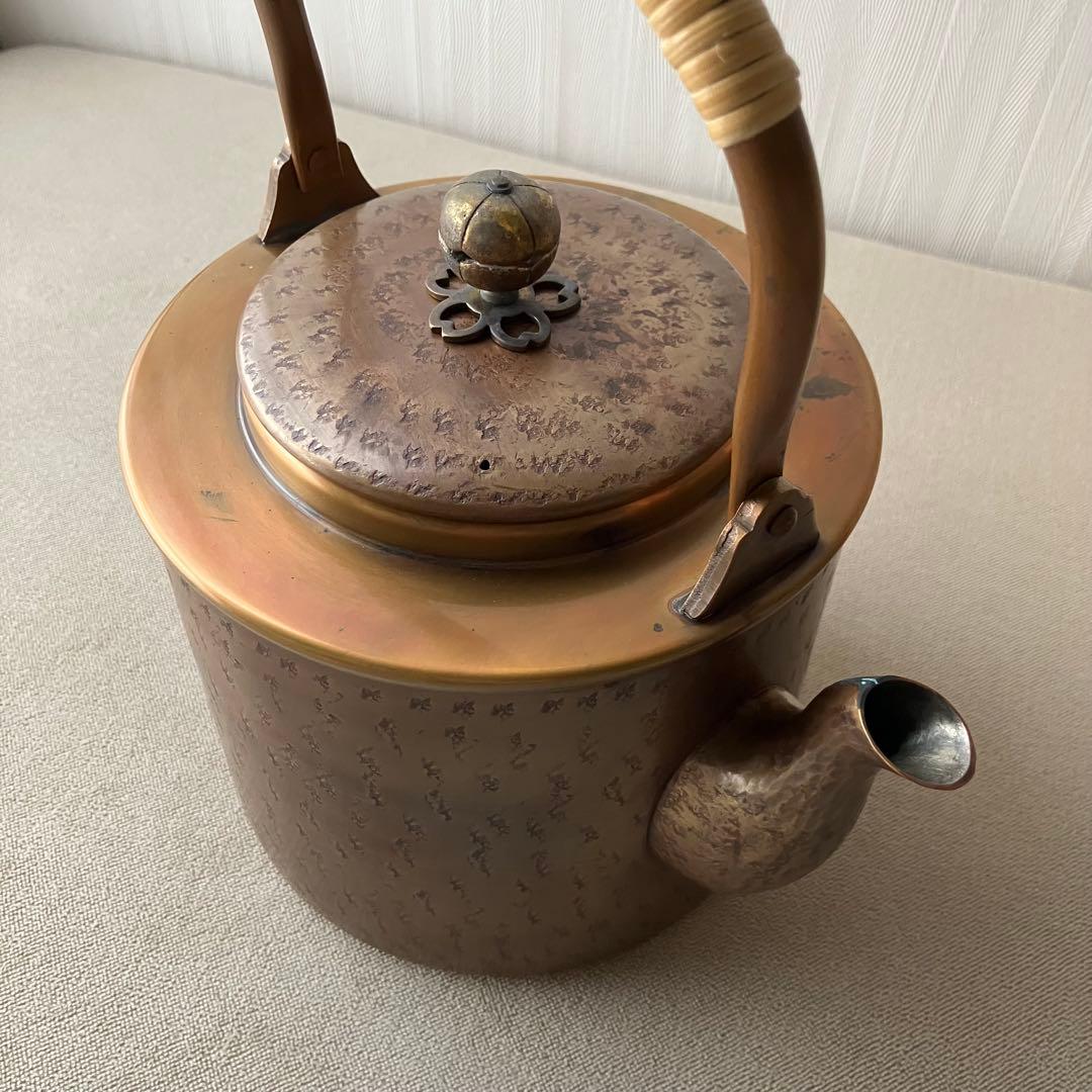 希少✨北越堂 鎚起銅器 湯沸 四代目 本間弘 やかん 薬缶 伝統