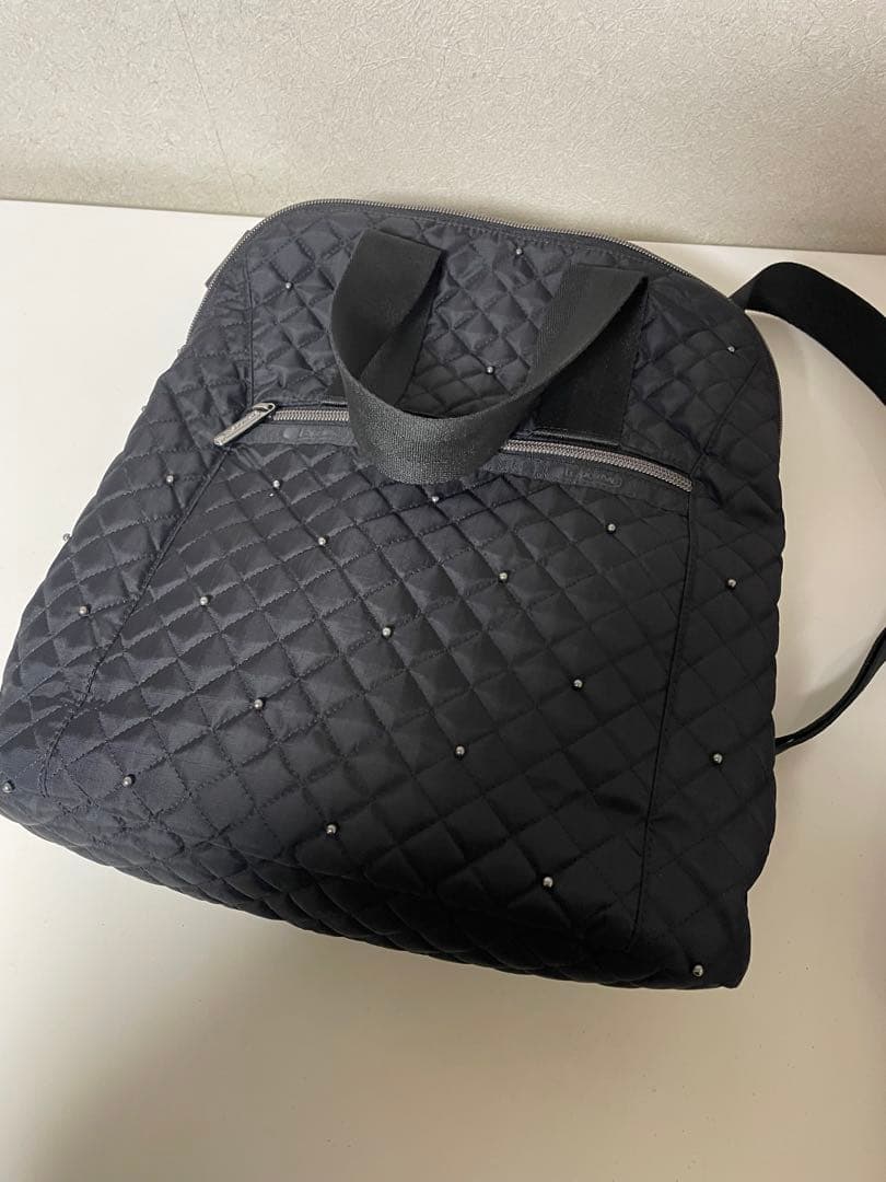 美品】2ウェイ レスポートサックキルティング スタッズ付きリュック