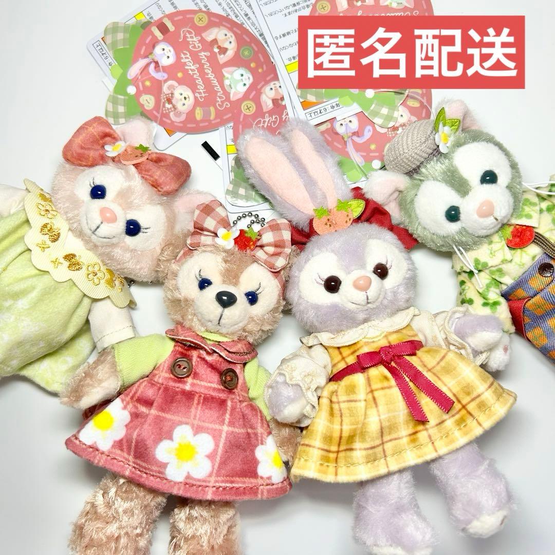 ハートフェルトストロベリーギフト ぬいぐるみバッジ4点セット