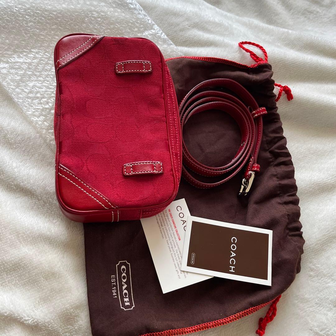 未使用に近い】COACH シグネチャー ウエストバッグ+シューズケースのセット