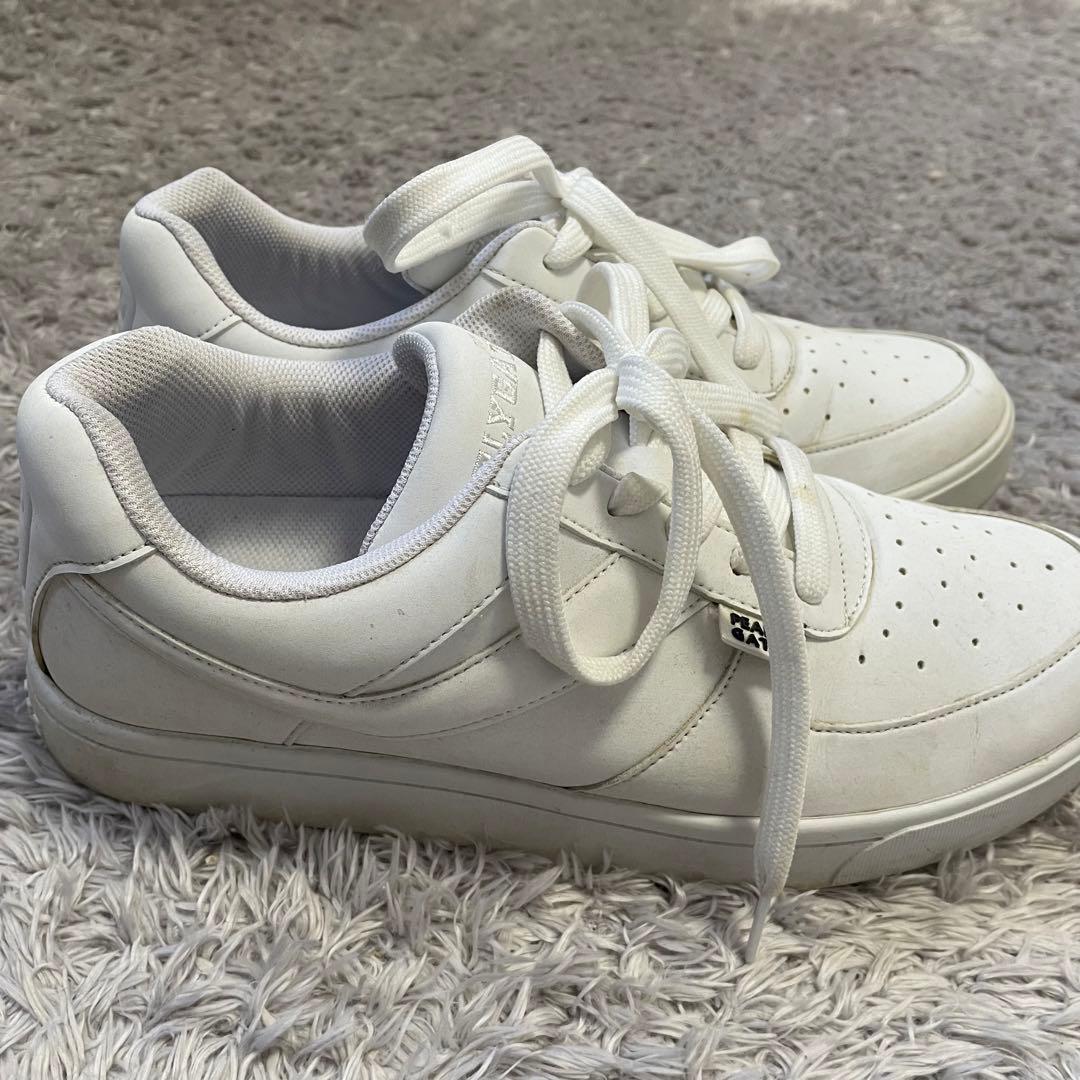 希少 PEARLY GATES ゴルフシューズ ホワイト スニーカー サイズ26