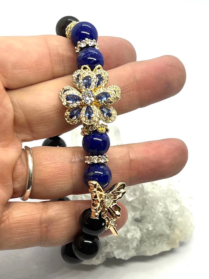 おまとめ2点❣️モリオン×ロードナイトとモリオン×ラピスラズリの