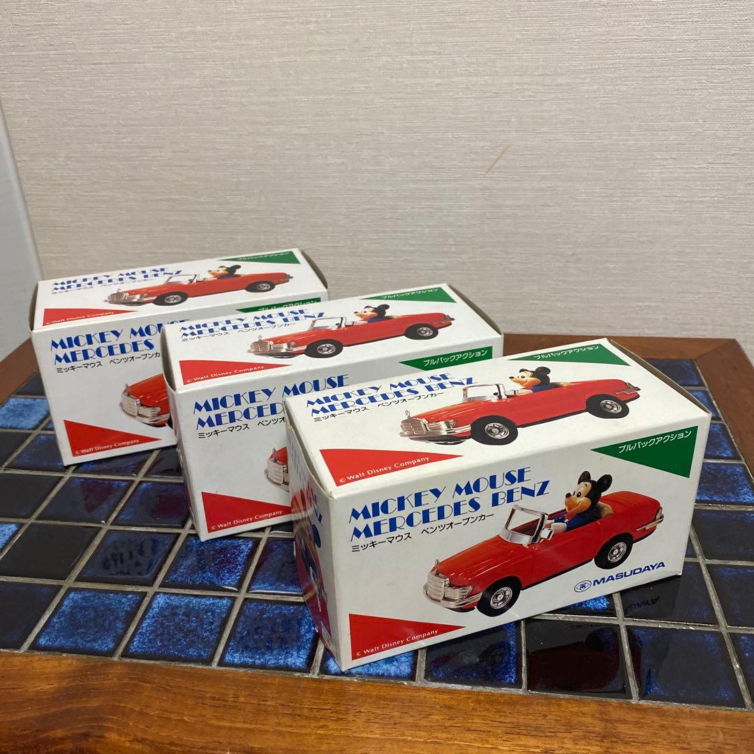 GX71様専用 ブリキ ミニカー 増田屋 ミッキーマウス ベンツ 3色セット