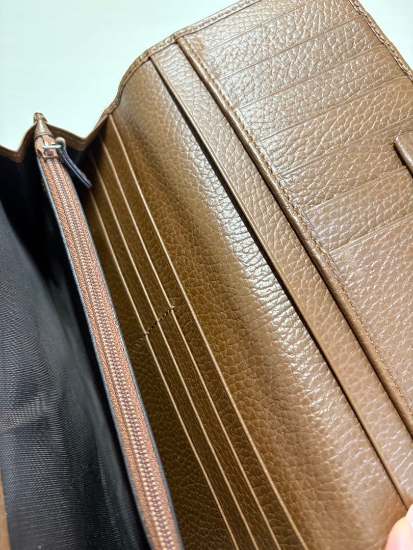 Gucci GGパターン 長財布 ベージュ/ブラウン