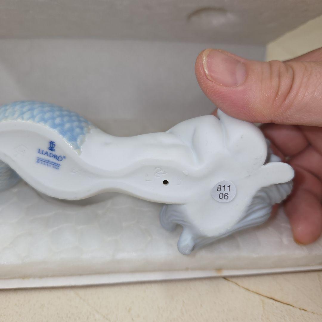 リヤドロ 青い人魚の陶器置物 - メルカリ