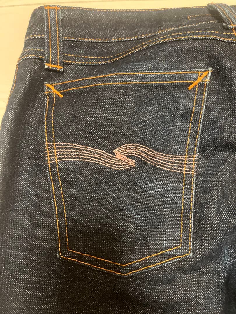 世界1000本限定／ヌーディジーンズロングジョンサクラセルビッジW27 L32