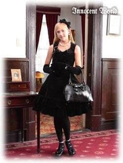 別珍フロントリボンジャンパースカート innocent world 【希少】