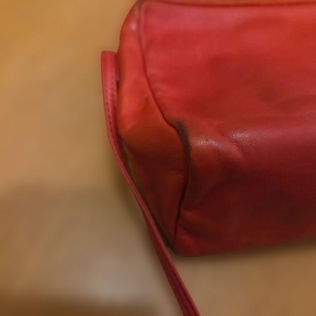 n*8様 オールドLOEWE 斜め掛け ナッパレザー レッド レザー ショルダ