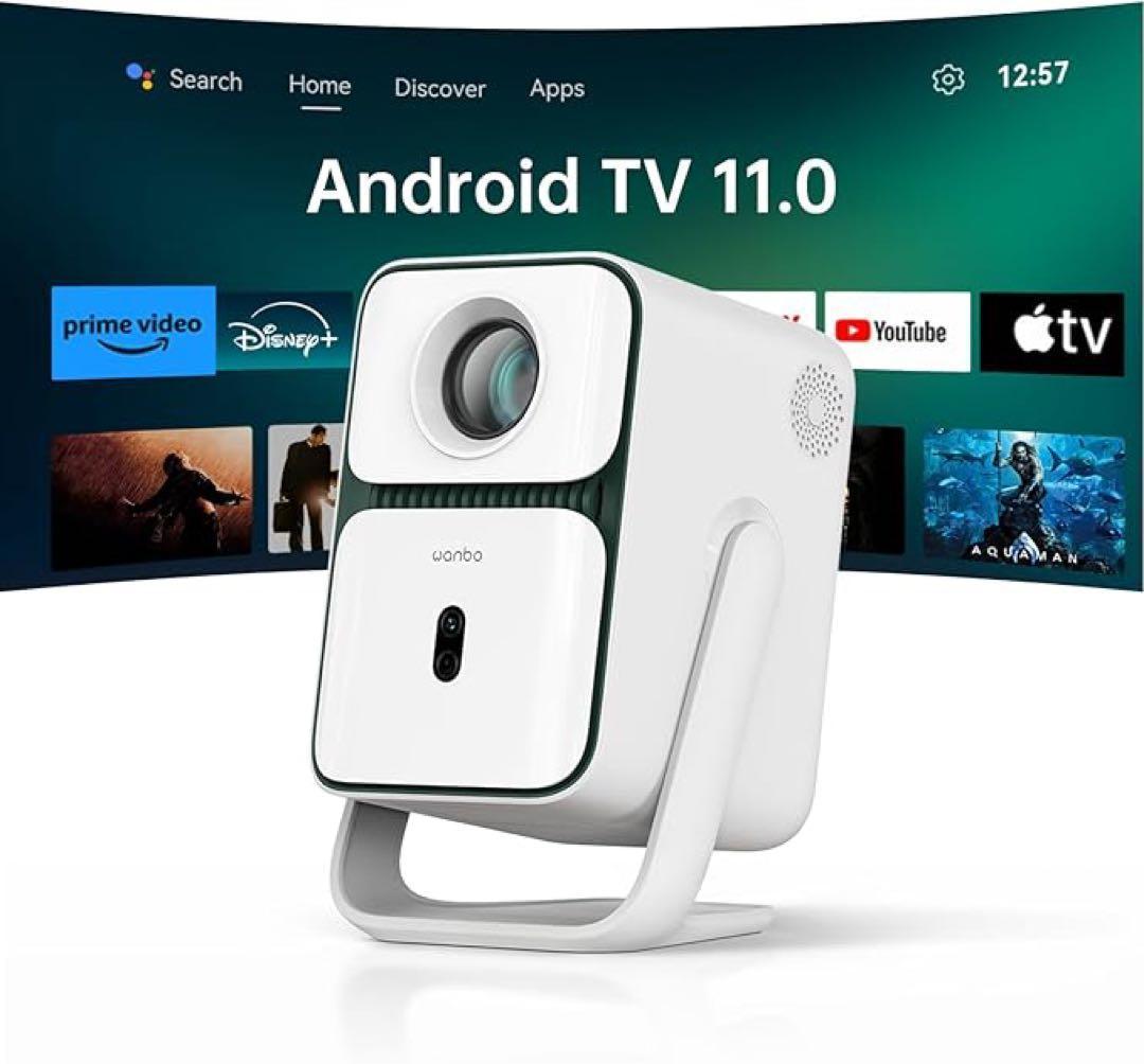 2025新規・Android TV 11.0搭載プロジェクター 天井 Amazon | 【2025高い性能・180°回転・天井投影】 プロジェクター 家庭