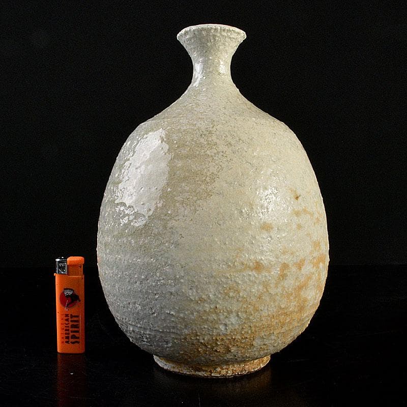 信楽焼 星野亨斉造 窯変壺 共布共箱 N 6743C