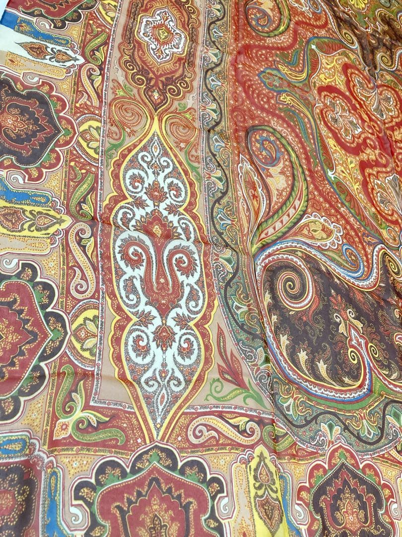 りんごちゃんサマ専美品 未使用 ETRO エトロ 大判 132×127 シルク