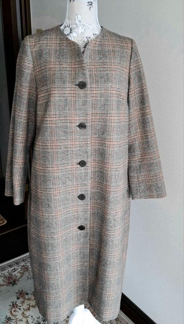 ベベ→Sally Scott グレー系チェック ウール ロングコート/9A 2026年最新】sally scott コートの人気アイテム - メルカリ