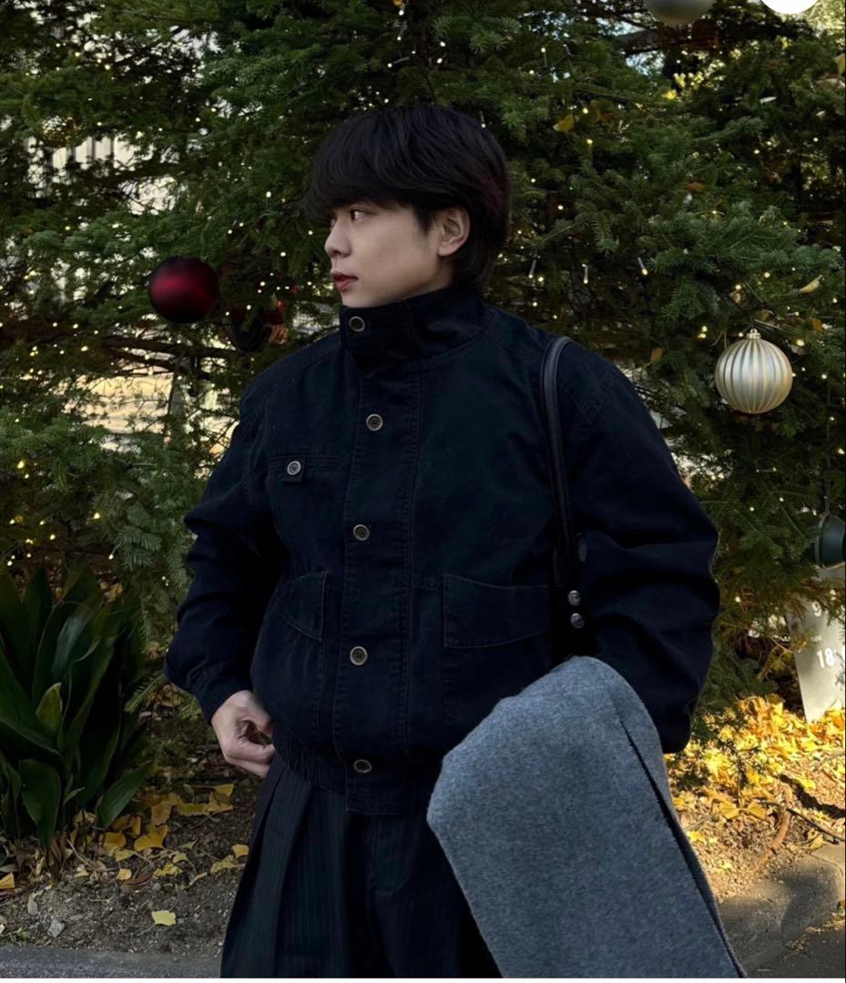 ハイネックキャンバスジャケット PATY アウター ブルゾン 長袖 レディース ハイネック オルテガ柄