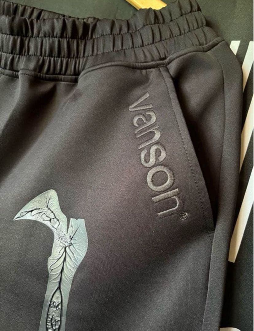 新品バンソンvanson✖️デザインライダース ヒューマンボーン パンツ L