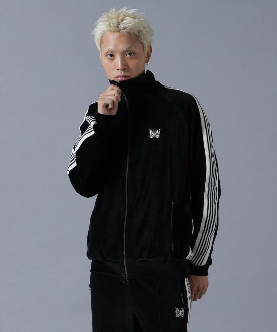 needles LHP 別注 24ss トラックジャケット ベロア ブラック L - メルカリ